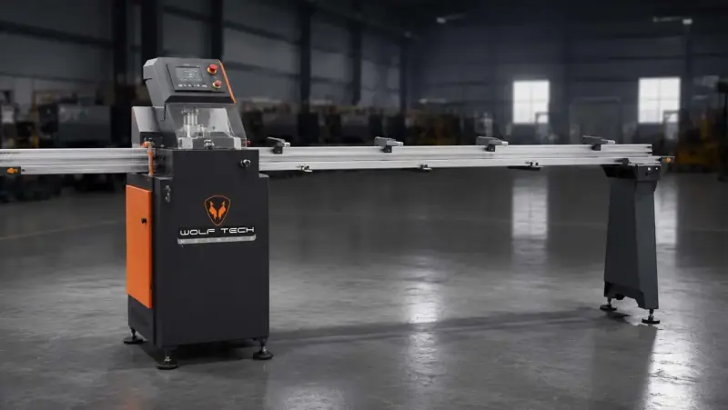 Sierra automática para junquillo de PVC y sistema de medición digital ALPHA WOLF 150