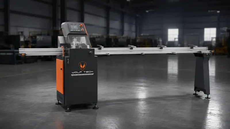 Automatic PVC ग्लेज़िंग बीड सॉ & डिजिटल मापन प्रणाली ALPHA WOLF 150