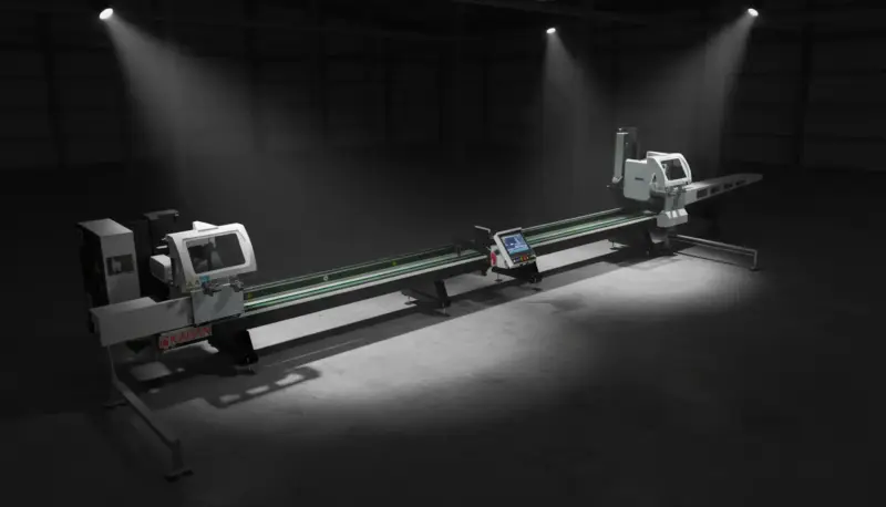 Servo Controlled Double Head Aluminum Cutting Machine AC 2055