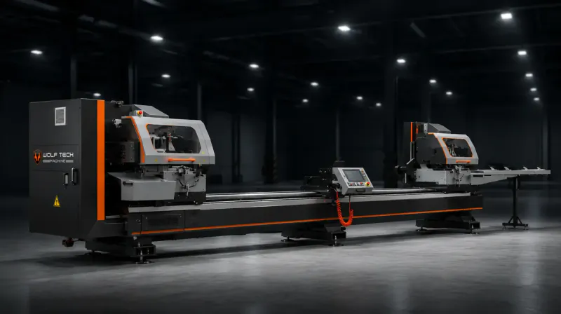 Full Automatic Double Head Aluminum Cutting Machine ALPHA WOLF 500PRO